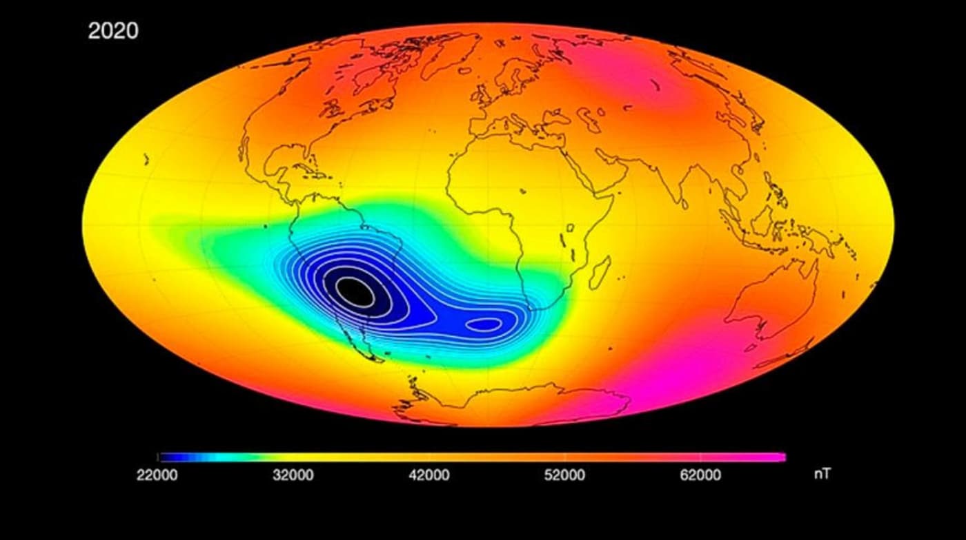 Cresce anomalia do campo magnético sobre o Brasil e preocupa cientistas